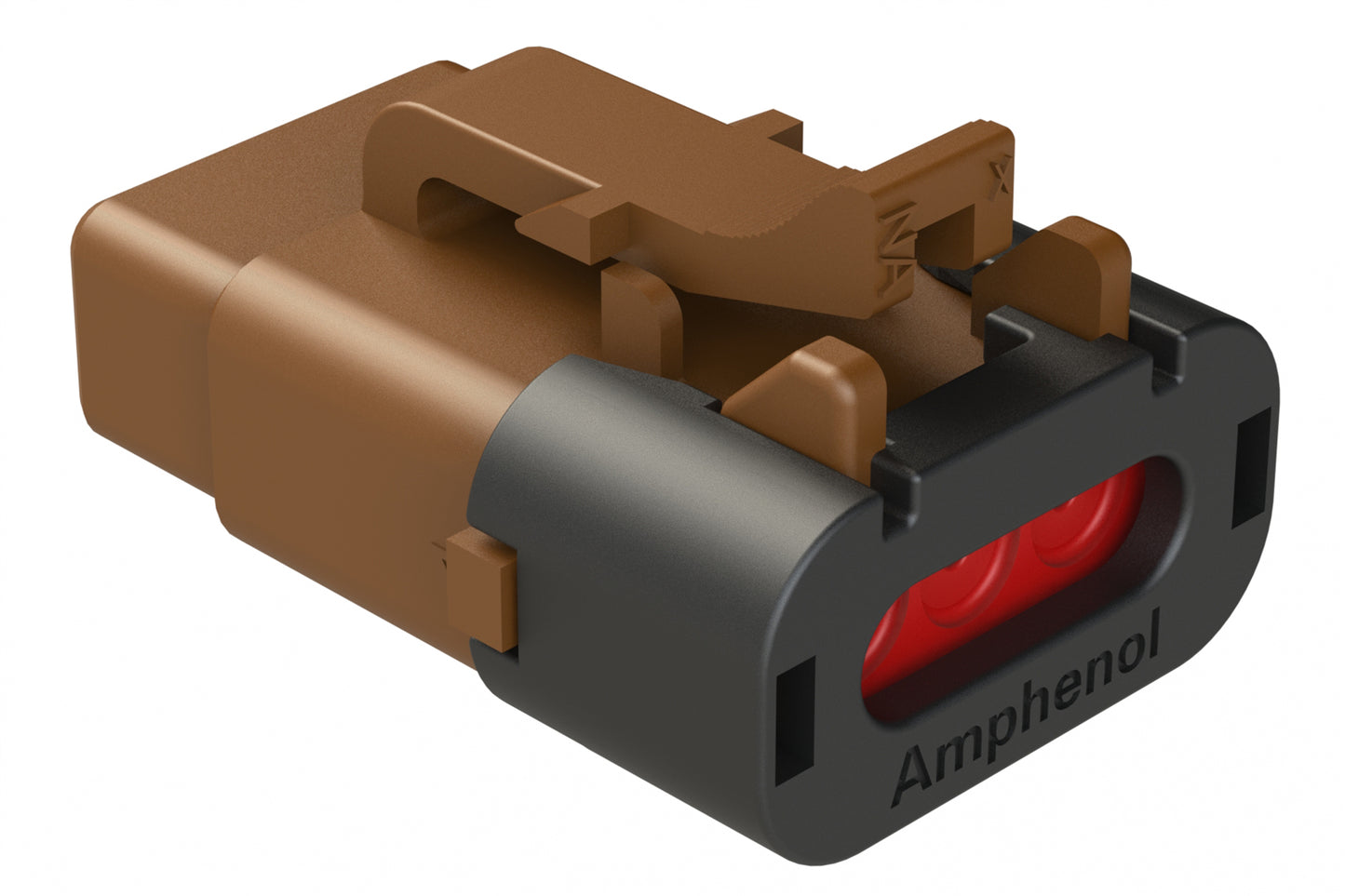 ATM06-3S-SF01BRN 3 Position Plug, Socket, Snap-Fit End Cap, Brown