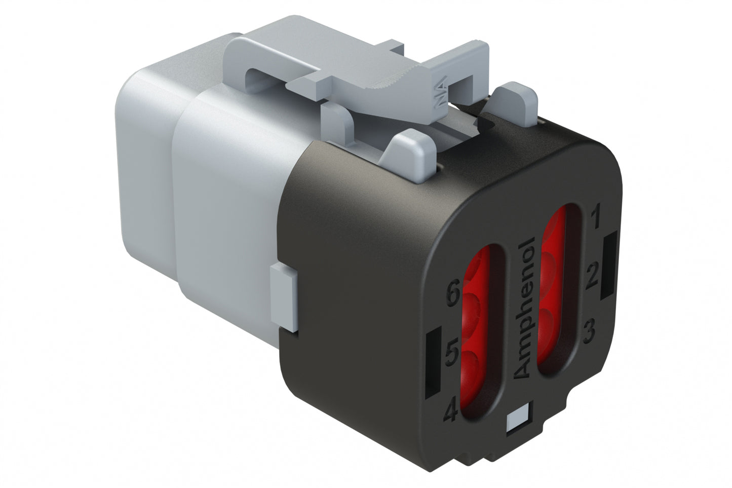 ATM06-6S-SF01 6 Position Plug, Socket, Snap-Fit End Cap,Grey. DTM06-6S-E003