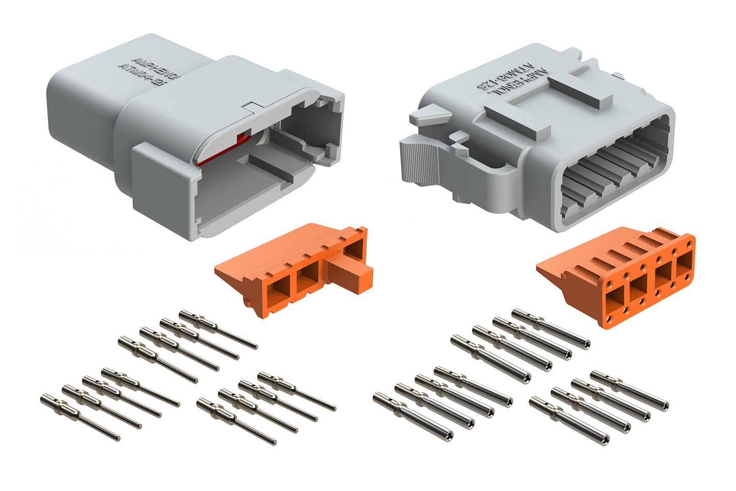 ATM12PS-CKIT 12-Way Pin and Socket Plug, Receptacle, Wedge and Contacts Kit