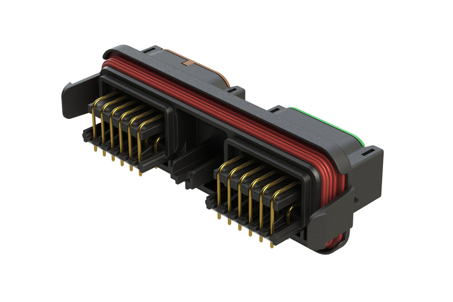 ATM13-12PC-12PD-BM01 ATM™ Header, Thermoplastic, (2) 12 Position size 20, C&D Key - Gold Plating. DTM13-12PC-12PD-GR01