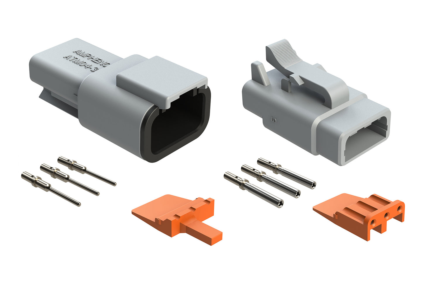 ATM3PS-CKIT 3 Pin and Socket Plug, Receptacle, Wedge and Contacts Kit