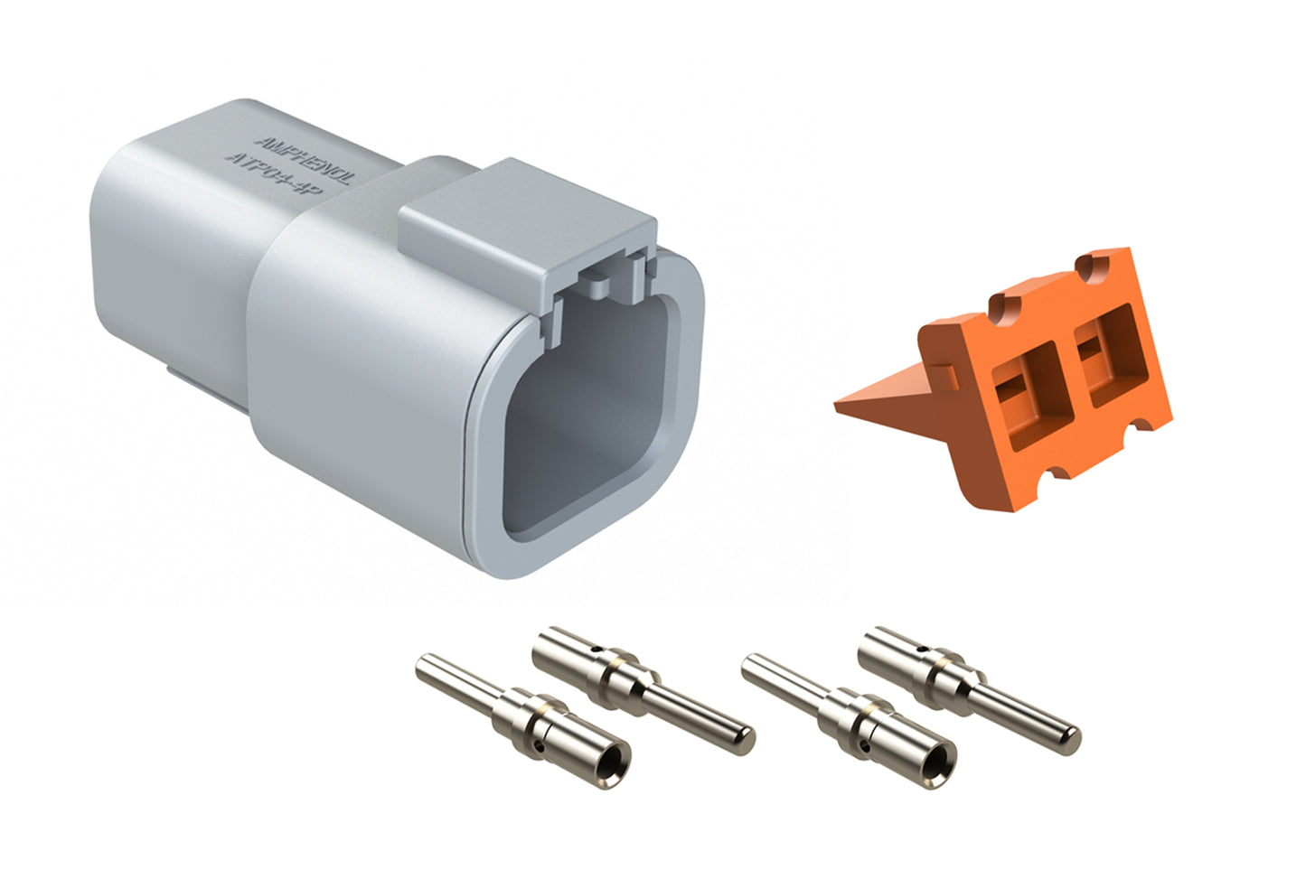 ATP04-4P-KIT01 4 Pin Receptacle, Wedge and Contacts Kit
