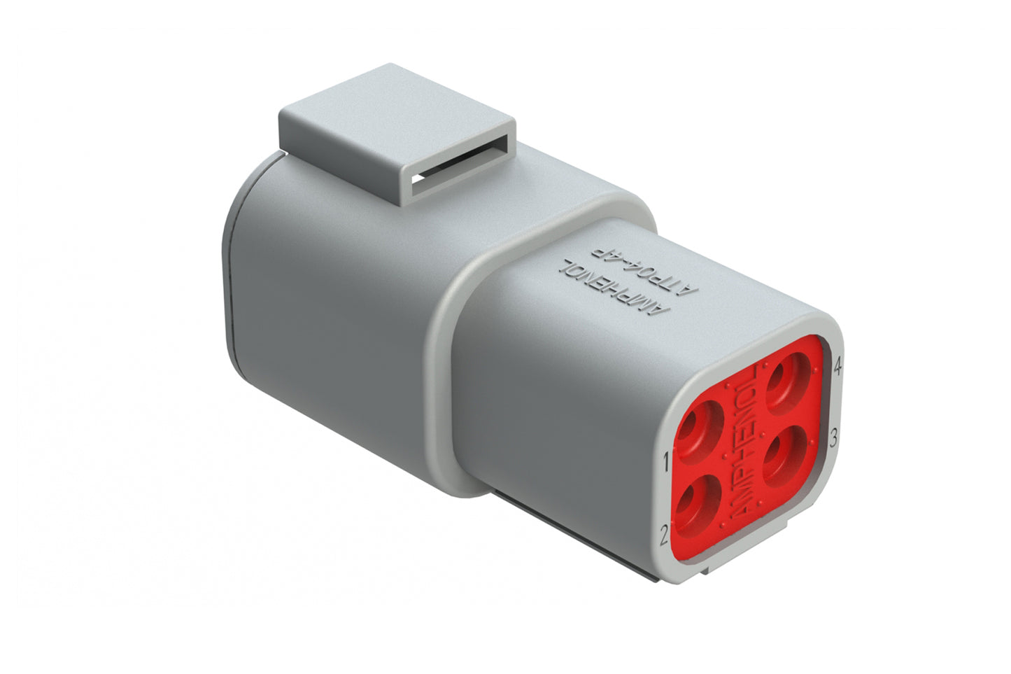 ATP04-4P 4-Way Receptacle, Male Connector. DTP04-4P