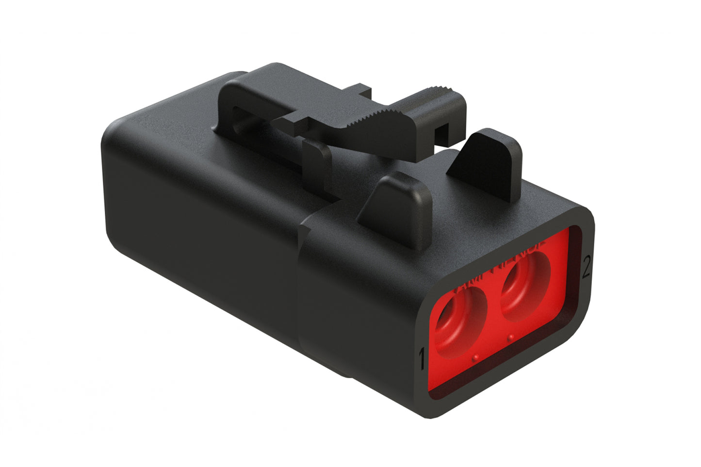 ATP06-2S-BLK 2-Way Plug, Female Connector, Black. DTP06-2S-E004