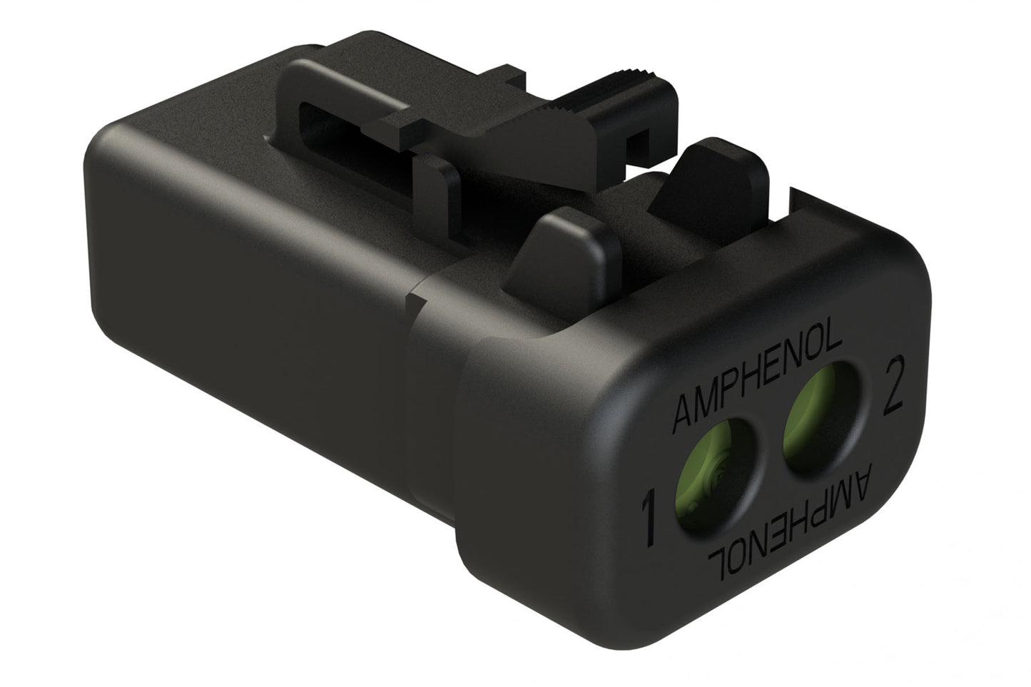 ATP06-2S-MM01BLK 2 Position Plug, Female, Reduced Diameter Seal, End Cap, Black. DTP06-2S-CE03