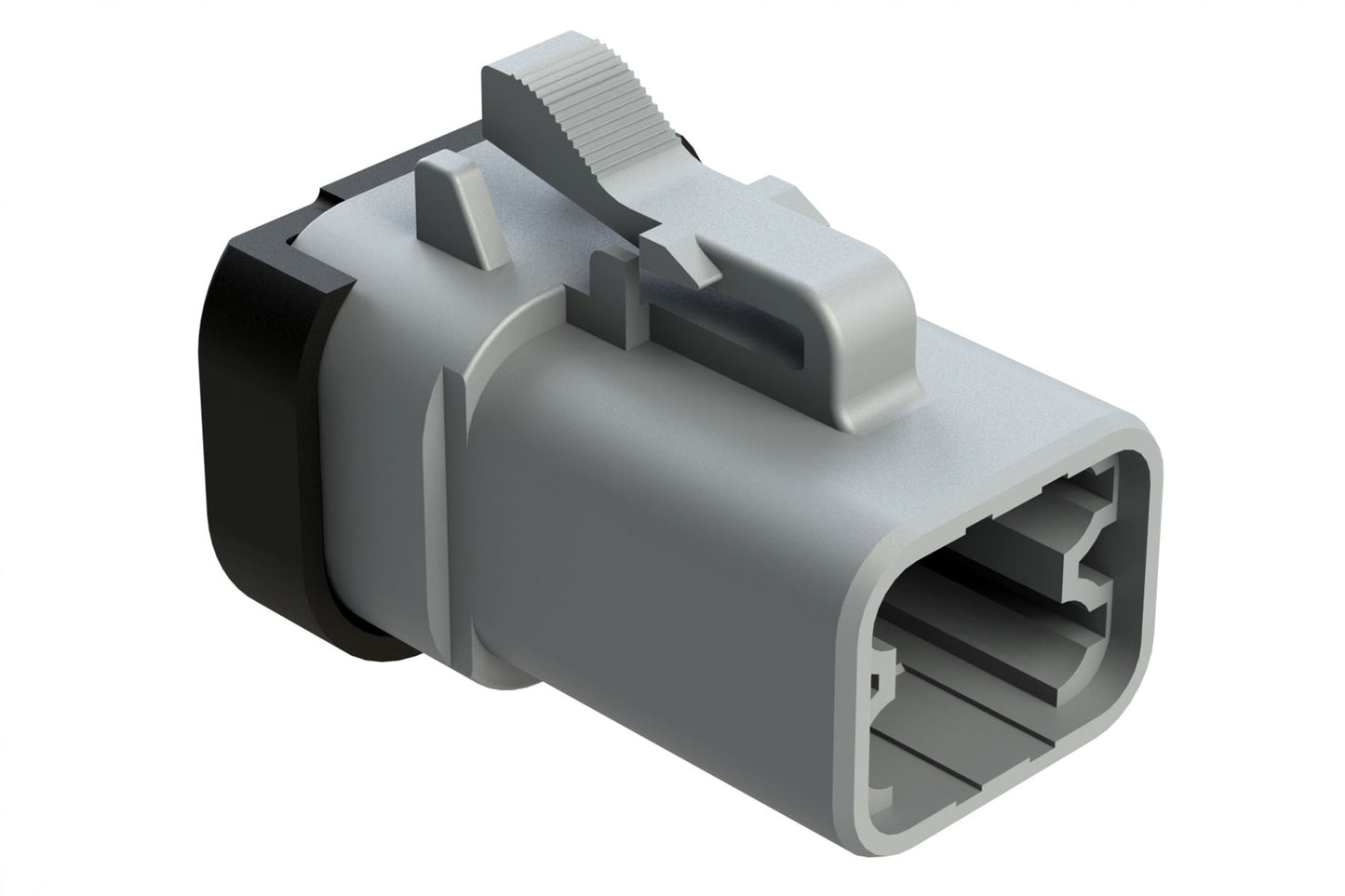 ATP06-4S-MM01 4 Position Plug, Female, Reduced Diameter Seal, End Cap, Grey