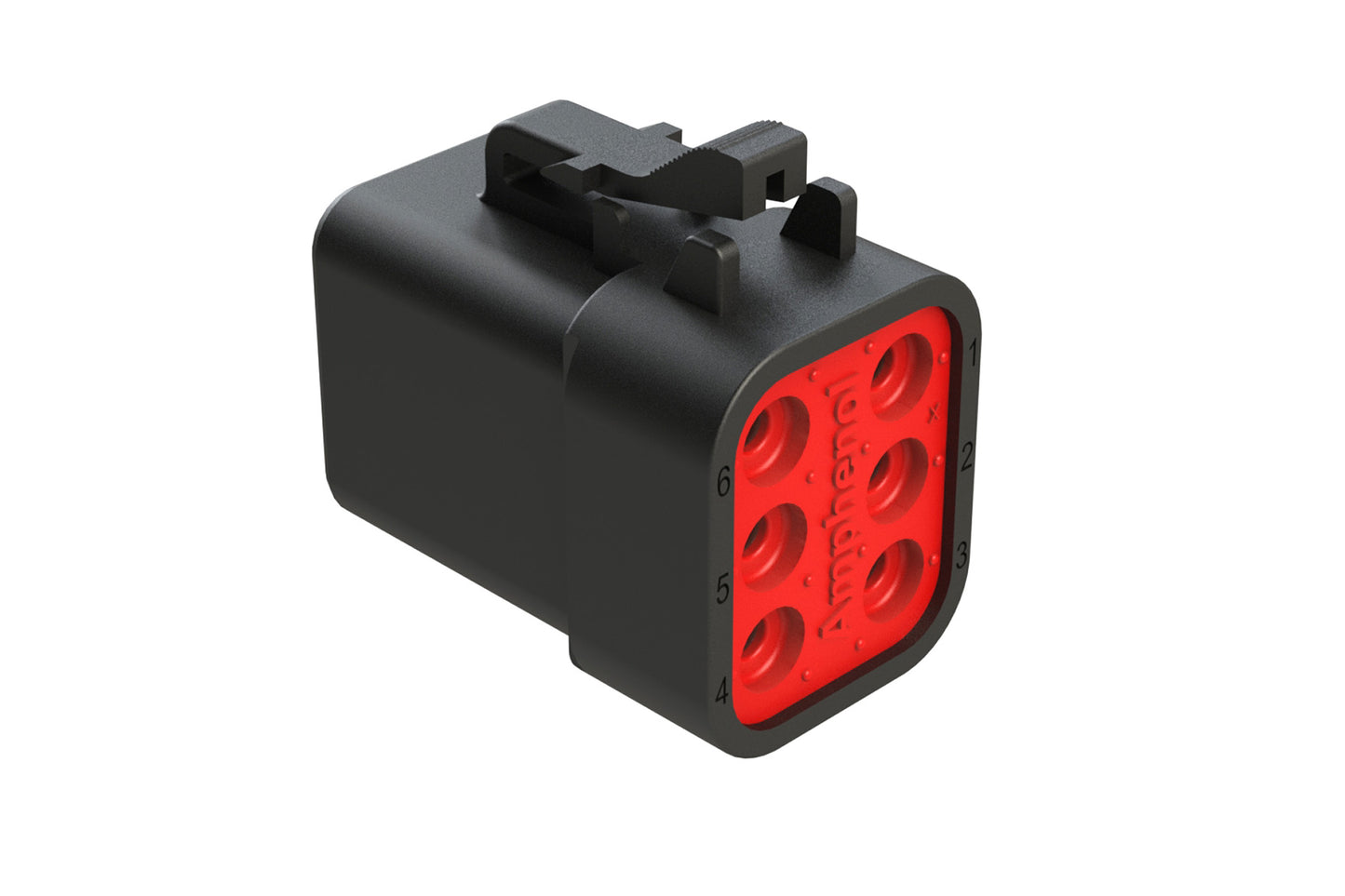 ATP06-6S-BLK 6 Position Plug, Female, Black