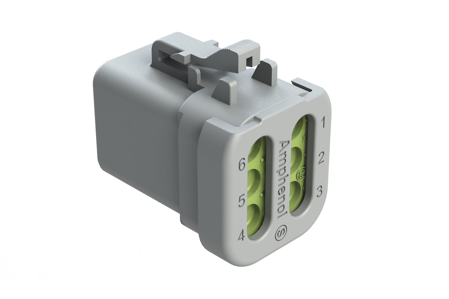 ATP06-6S-MM01 6 Position Plug, Female, Endcap and Reduced Diameter Seal, Grey