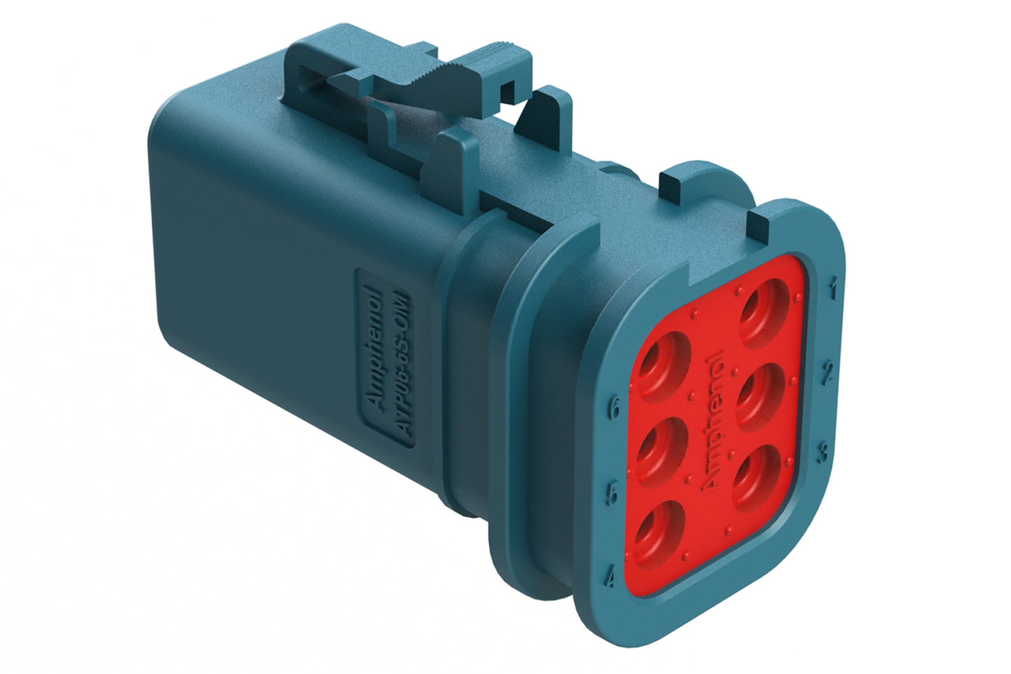 ATP06-6S-OMBLU 6 Position,Plug, Socket, Structure Plus™, Blue