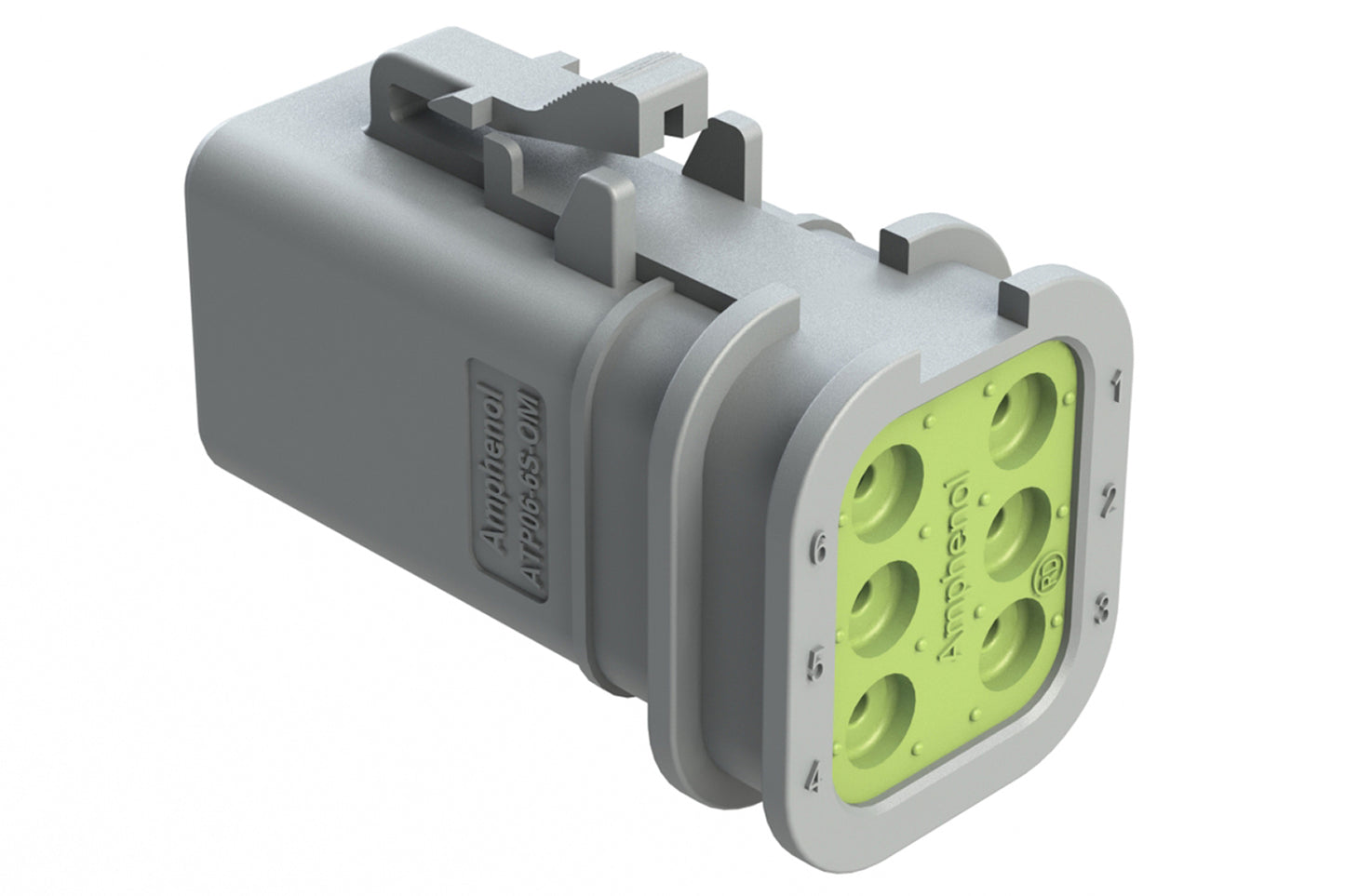 ATP06-6S-OMRDGRY 6 Position, Plug, Socket, Structure Plus™, Reduced Diameter Seal, Grey