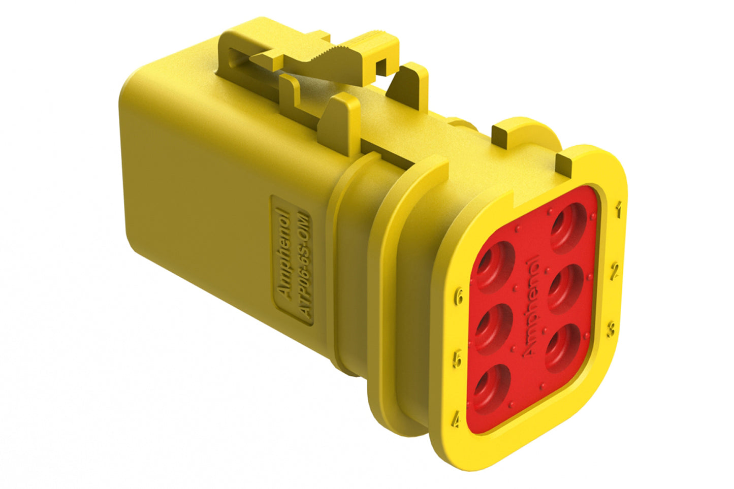 ATP06-6S-OMYEL 6 Position, Plug, Socket, Structure Plus™, Yellow