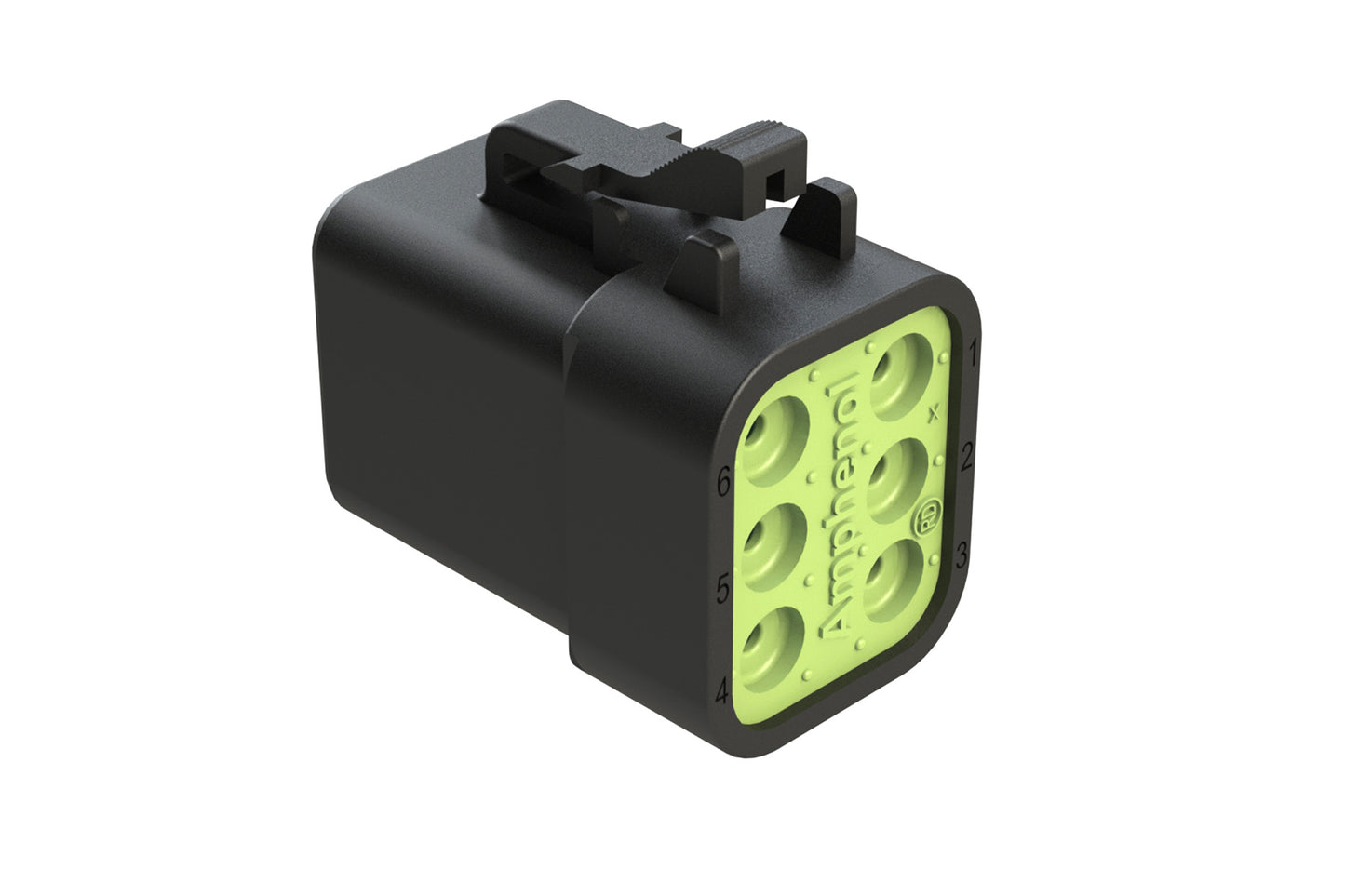 ATP06-6S-RD01BK 6 Position Plug, Female, Reduced Diameter Seal, Black