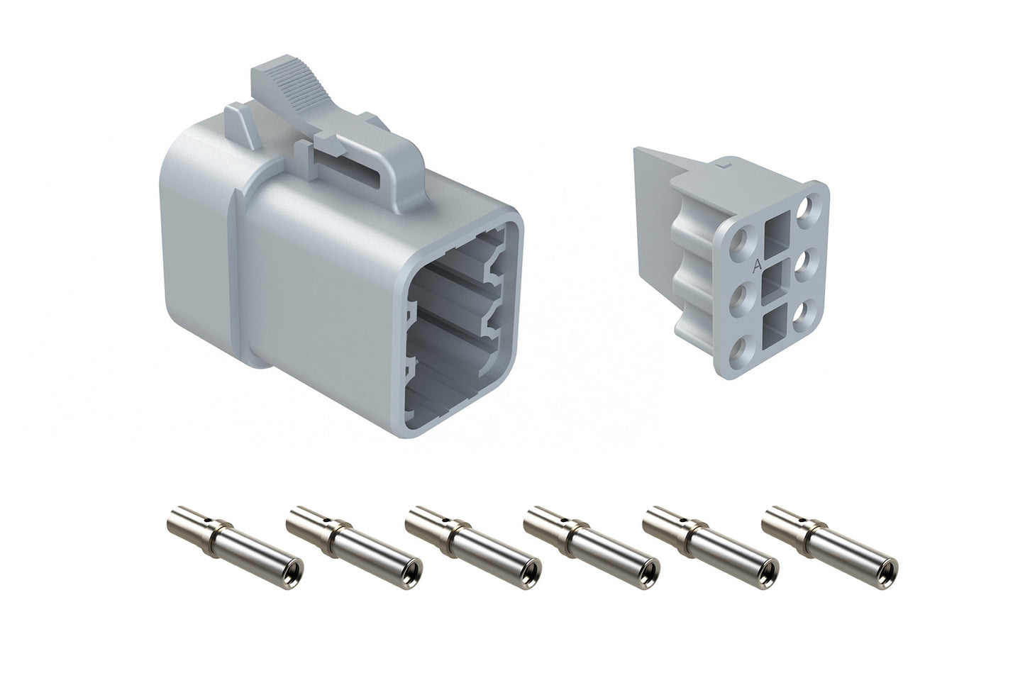 ATP06-6SA-KIT01 6 Position Plug Kit, Keyed A, Socket Contacts and Wedgelock Included