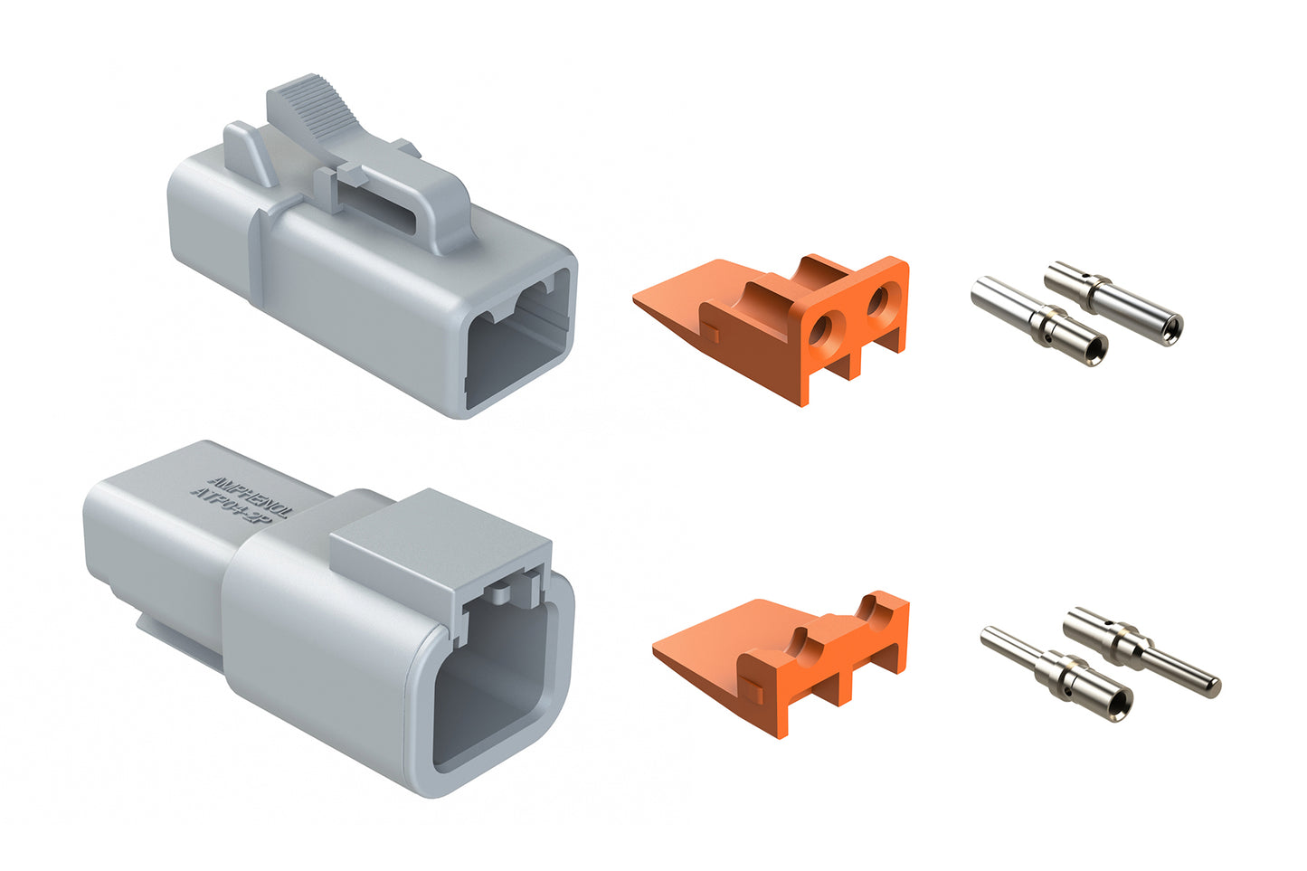 ATP2PS-CKIT 2-Way Pin and Socket Plug, Receptacle, Wedge and Contacts Kit