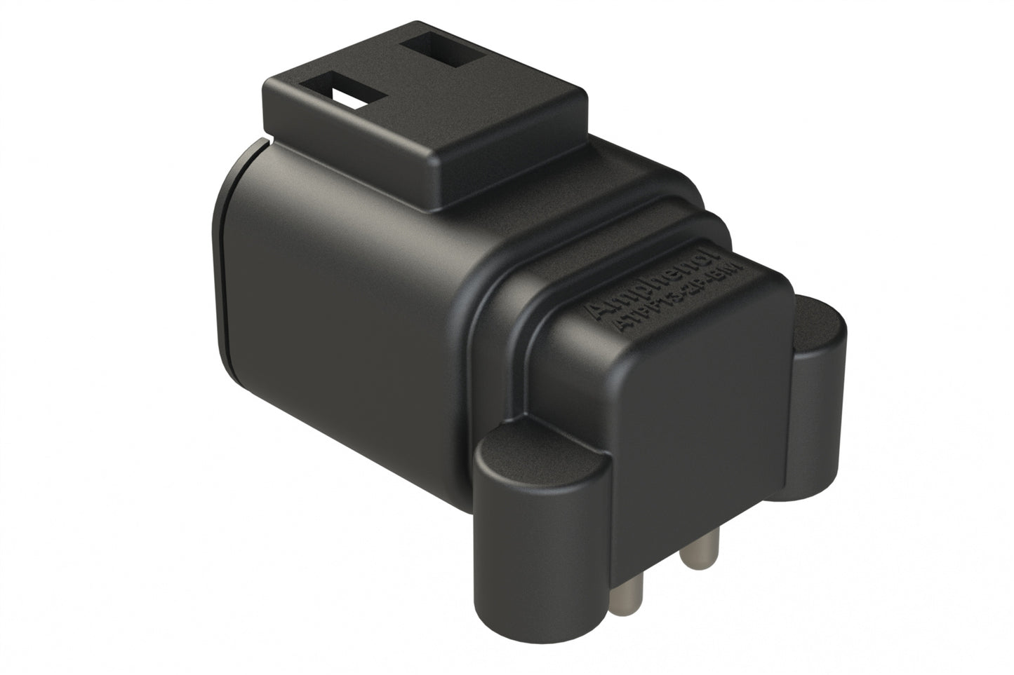 ATPF13-2P-BM13 2 Position PCB Receptacle, 90°, Tin Plated Contacts, Self-Threading, Black