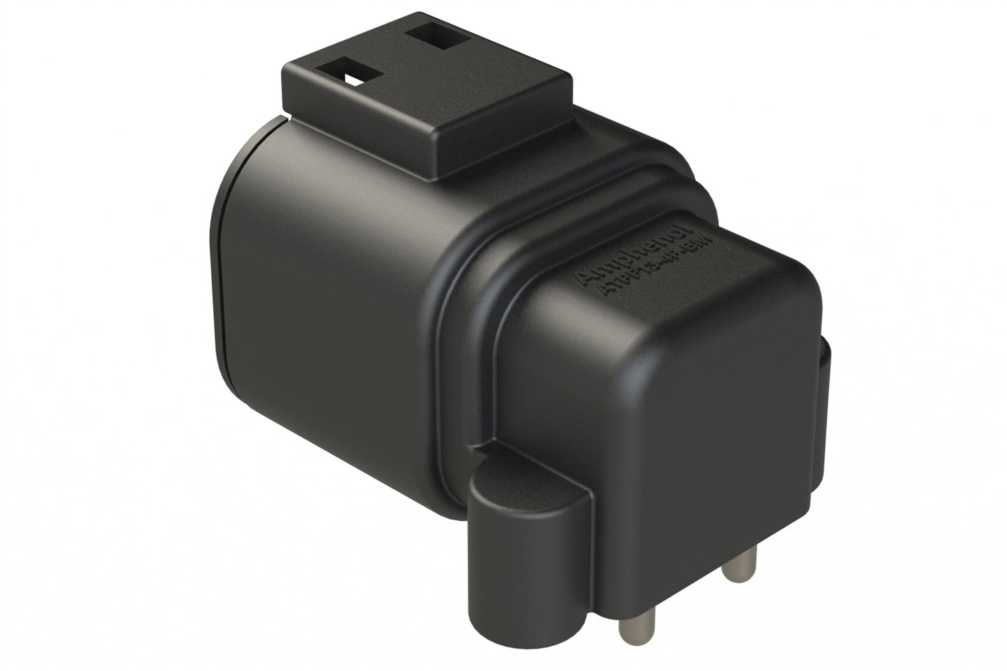 ATPF13-4P-BM13 4 Position PCB Receptacle, 90°, Tin Plated Contacts, Self-Threading, Black