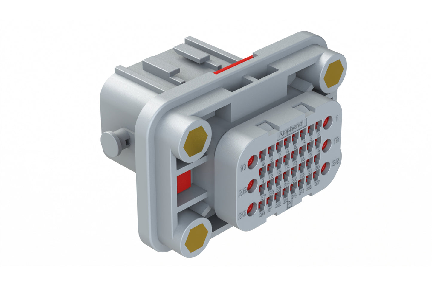 ATV04-38PC-S2 38 position receptacle, Pin, power and signal, keyed C