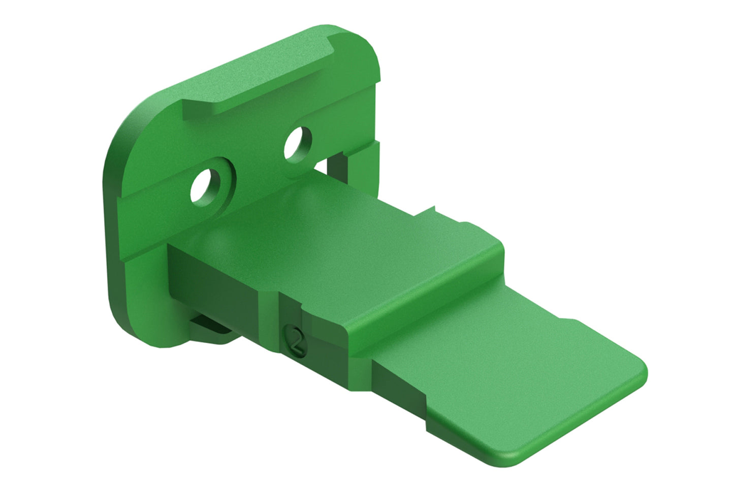 AW2S-C 2 Position, Plug Wedgelock, Keyed C, Green. W2SC, W2SC-P012