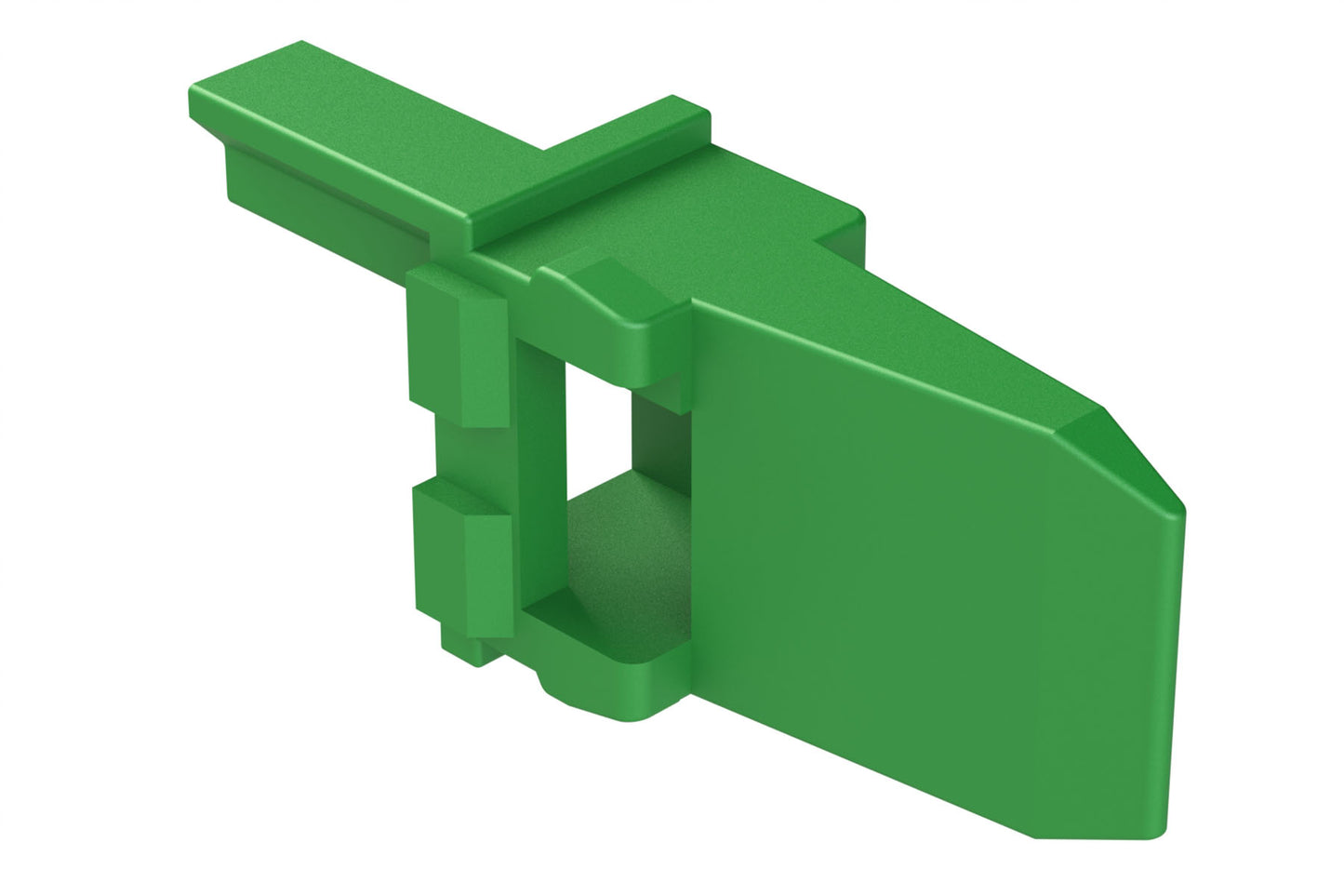 AW4P-C 4 Position Receptacle Wedgelock, Keyed C, Green. W4PC, W4PC-P012