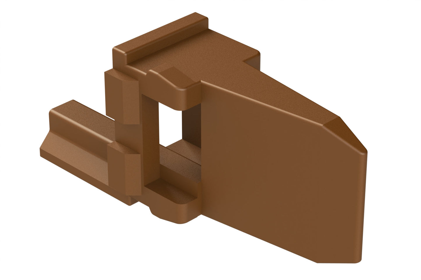 AW4P-D 4 Position Receptacle Wedgelock, Keyed D, Brown. W4PD, W4PD-P012