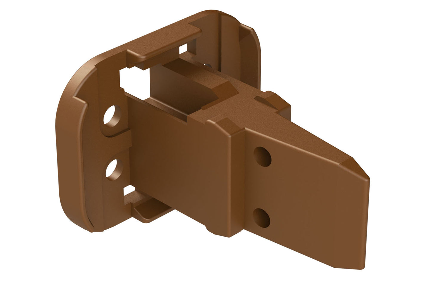 AW4S-D 4 Position Plug Wedgelock, Keyed D, Brown. W4SD, W4SD-P012