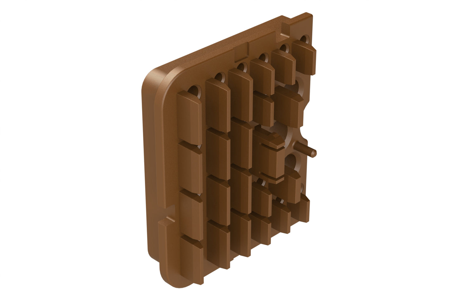 AWB-51SDL Left Wedgelock for 102 Position Plug, (51 Positions), Keyed D, Brown. WB-51SDL