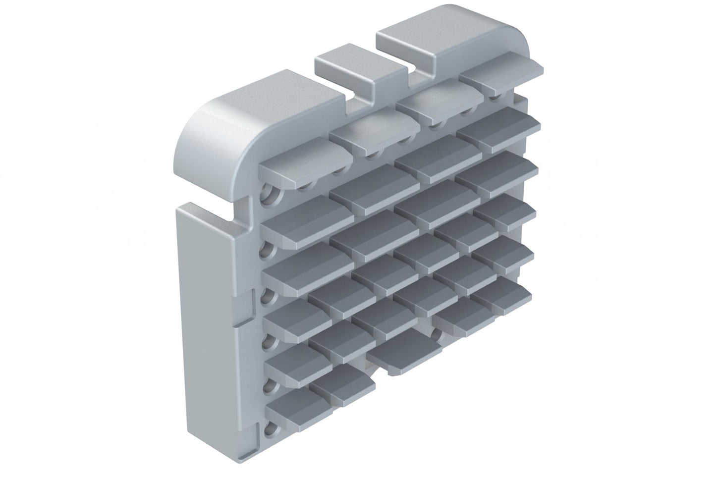 AWB-64PA 64 Position Receptacle Wedgelock for 128 Position Connector, Keyed A, Grey