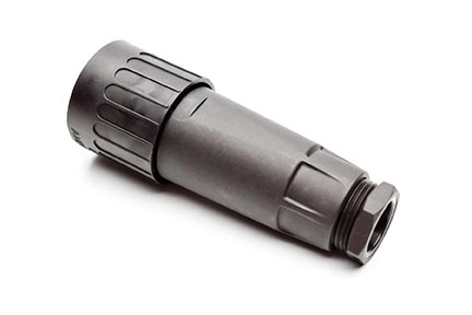 C016 10E008 003 1 8+PE Female cable connector with internal strain relief and cable retention. For use with crimp contacts (sold separately).