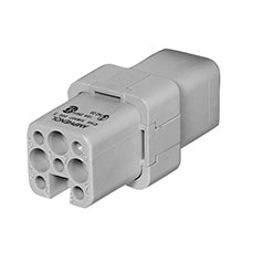 C146 10B008 500 2 8 Position Heavy duty female contact insert for turned crimp contacts. May be engaged or disengaged when live but without electrical load. Comparable Part No. 09360083101