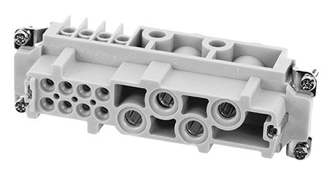 C146 10B012 100 13 4 Position Female insert with power and signal contacts. Comparable Part No. 09380122701
