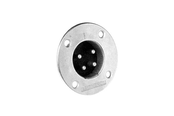 EP-6-14 6 PoleMaleMetal Loudspeaker ChassisMount,Machined Contacts, Nickel Finish