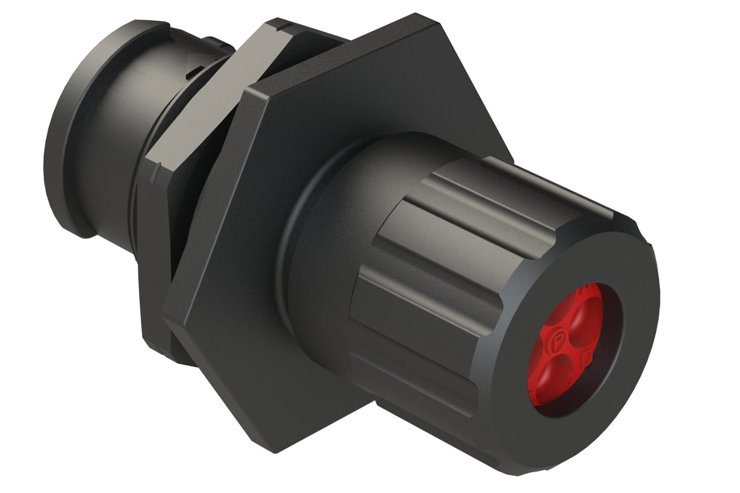 FLS710N4PHEC03 Receptacle, Jam Nut, 4 Position, Male, Shell Size 10, Silicone Seal and End Cap with Individual Wire Sealing, Auto-Lock