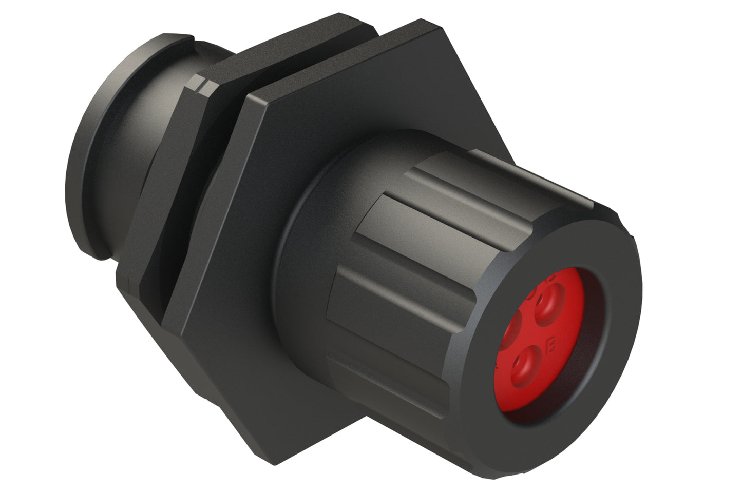 FLS712N3PHEC03 Receptacle, Jam Nut, 3 Position, Male, Shell Size 12, Silicone Seal and End Cap with Individual Wire Sealing, Auto-Lock