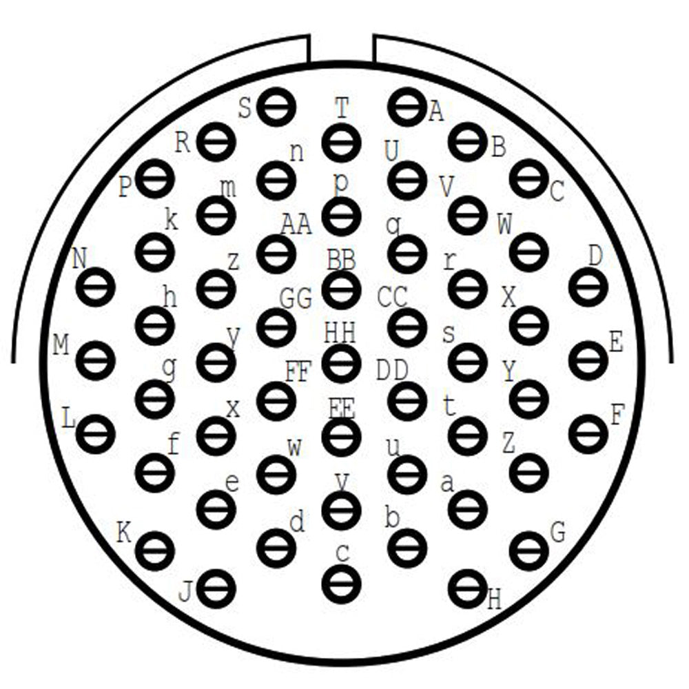 D38999/20FH53SD Square Flange Receptacle