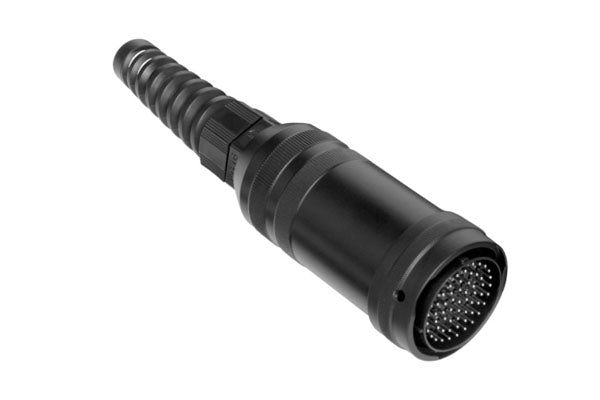MP-6216-61P 61 Pole Heavy Duty Cable Connector, Female, PG Cable Gland, Black Finish. Gold Plated Solder Contacts Included