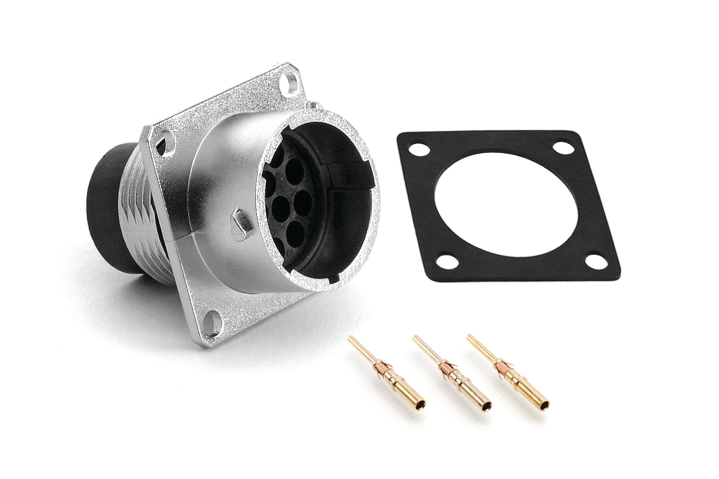 RT00147PNH-K Receptacle Kit, Square Flange, 7 Position, Male, Shell Size 14, includes Machined Contacts