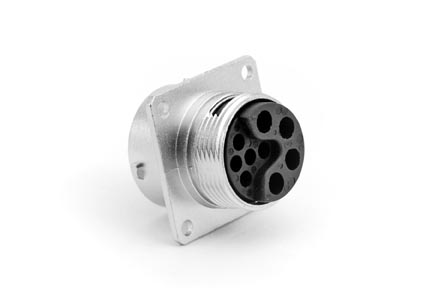RT00169SNH Receptacle, Square Flange, 9 (4+5) Position, Female, Shell Size 16