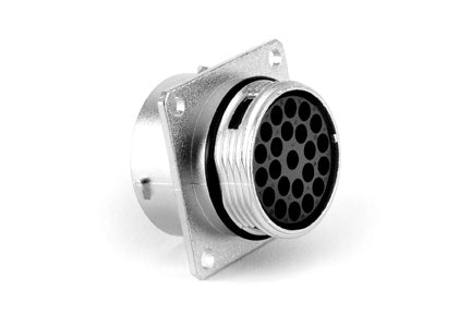 RT001823SNH Receptacle, Square Flange, 23 Position, Female, Shell Size 18. Comparable part no. UT0018-23SH