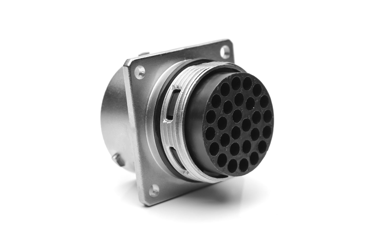 RT002028PKNH03 Receptacle, Square Flange, 28 Position, Male, Shell Size 20, with Silicone Seal, IP69K