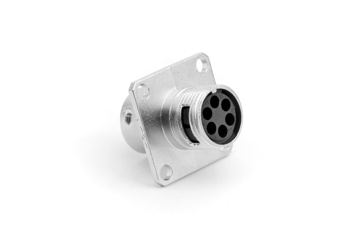 RT0W0106SKNH03 Receptacle, Square Flange, 6 Position, Female, Shell Size 10, with Silicone Seal, IP69K