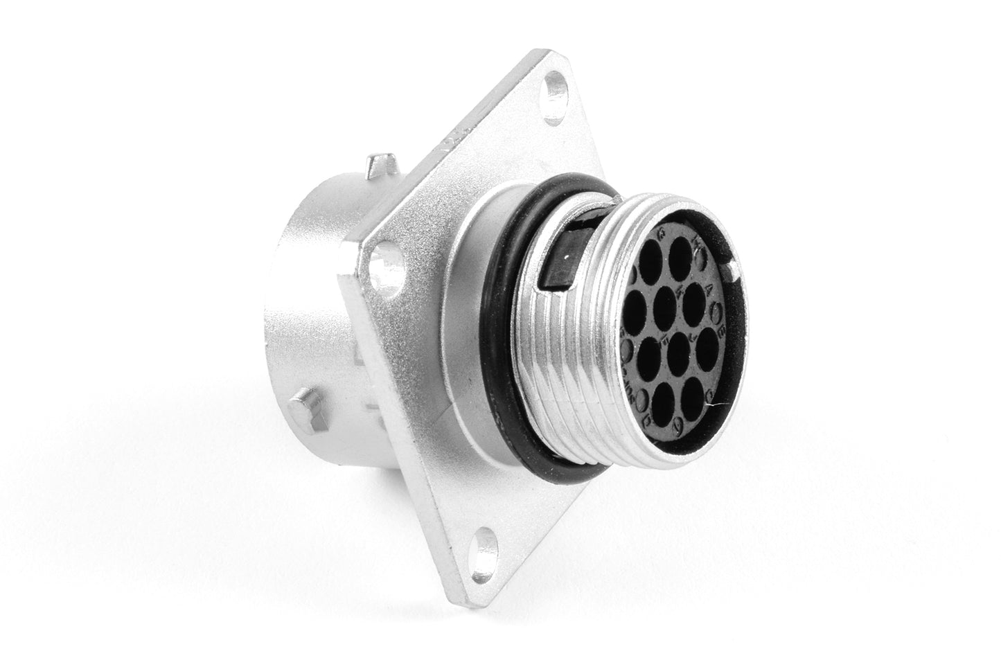 RT0W01210SNH03 Receptacle, Square Flange, 10 Position, Female, Shell Size 12, with Silicone Seal. Comparable part no. UT0W01210SH