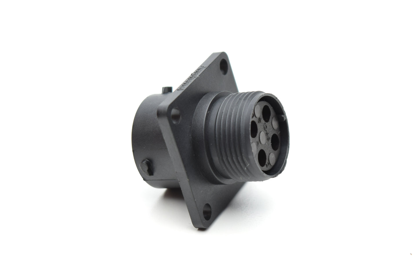 RTS012N4S03 Receptacle, Square Flange, 4 Position, Female, Shell Size 12, with Silicone Seal. Comparable part no. UTS0124S