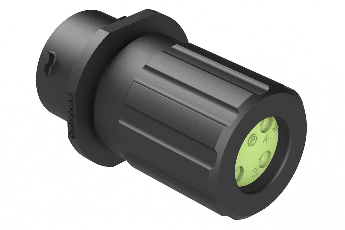 RTS1BS12N4PHEC03R Receptacle, Inline, 4 Position, Male, Shell Size 12, and End Cap with Individual Reduced Diameter Wire Sealing