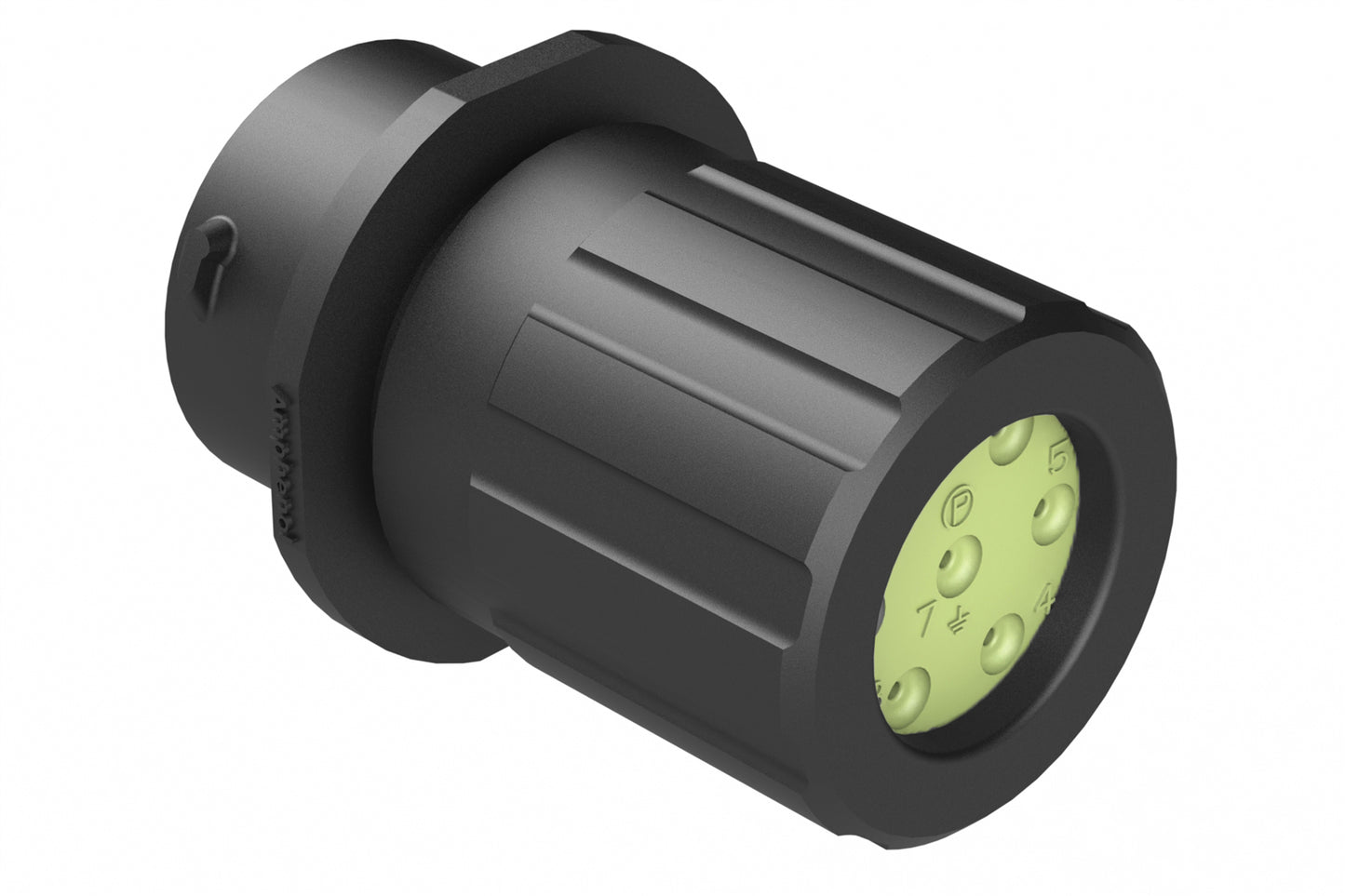 RTS1BS14N7PHEC03R Receptacle, Inline, 7 Position, Male, Shell Size 14, Silicone Seal, and End Cap with Individual Reduced Diameter Wire Sealing