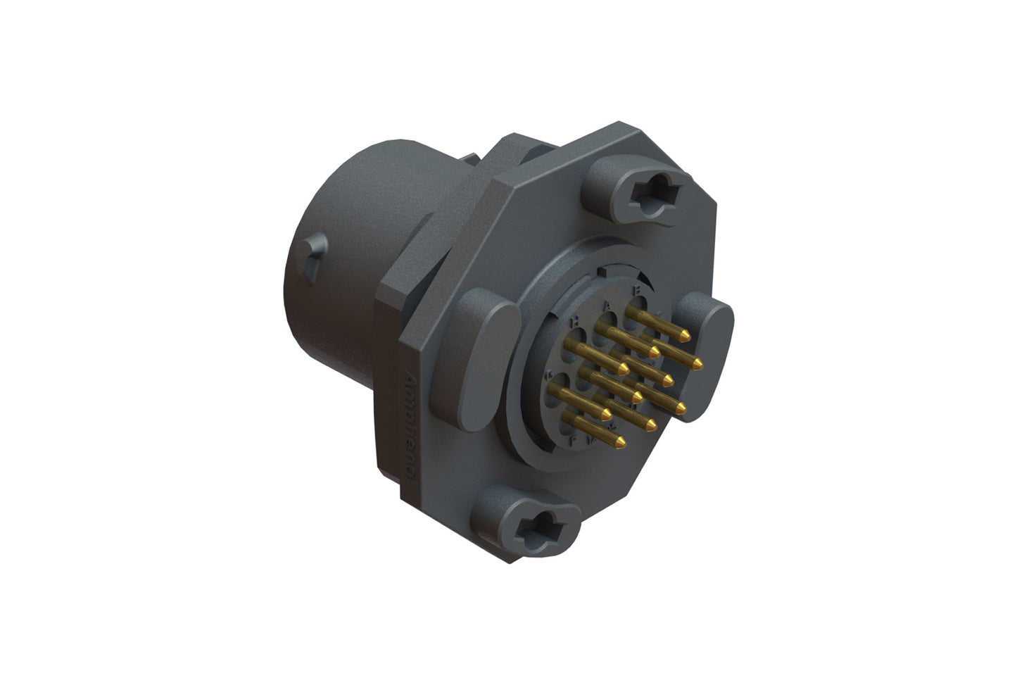 RTS712ND10S03 Receptacle, Jam Nut, PCB Mounted, 10 Position, Female, Shell Size 12, with Silicone Seal. Comparable part no. UTS712D10S