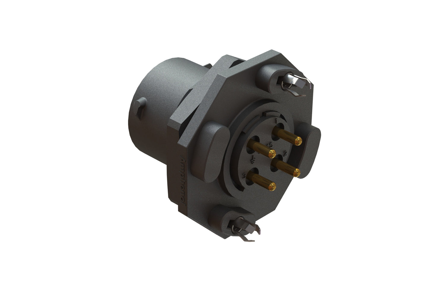 RTS712ND4S0332 Receptacle, Jam Nut, PCB Mounted, 4 Position, Female, Shell Size 12, Silicone Seal, with BoardLock. Comparable part no. UTS712D4S32