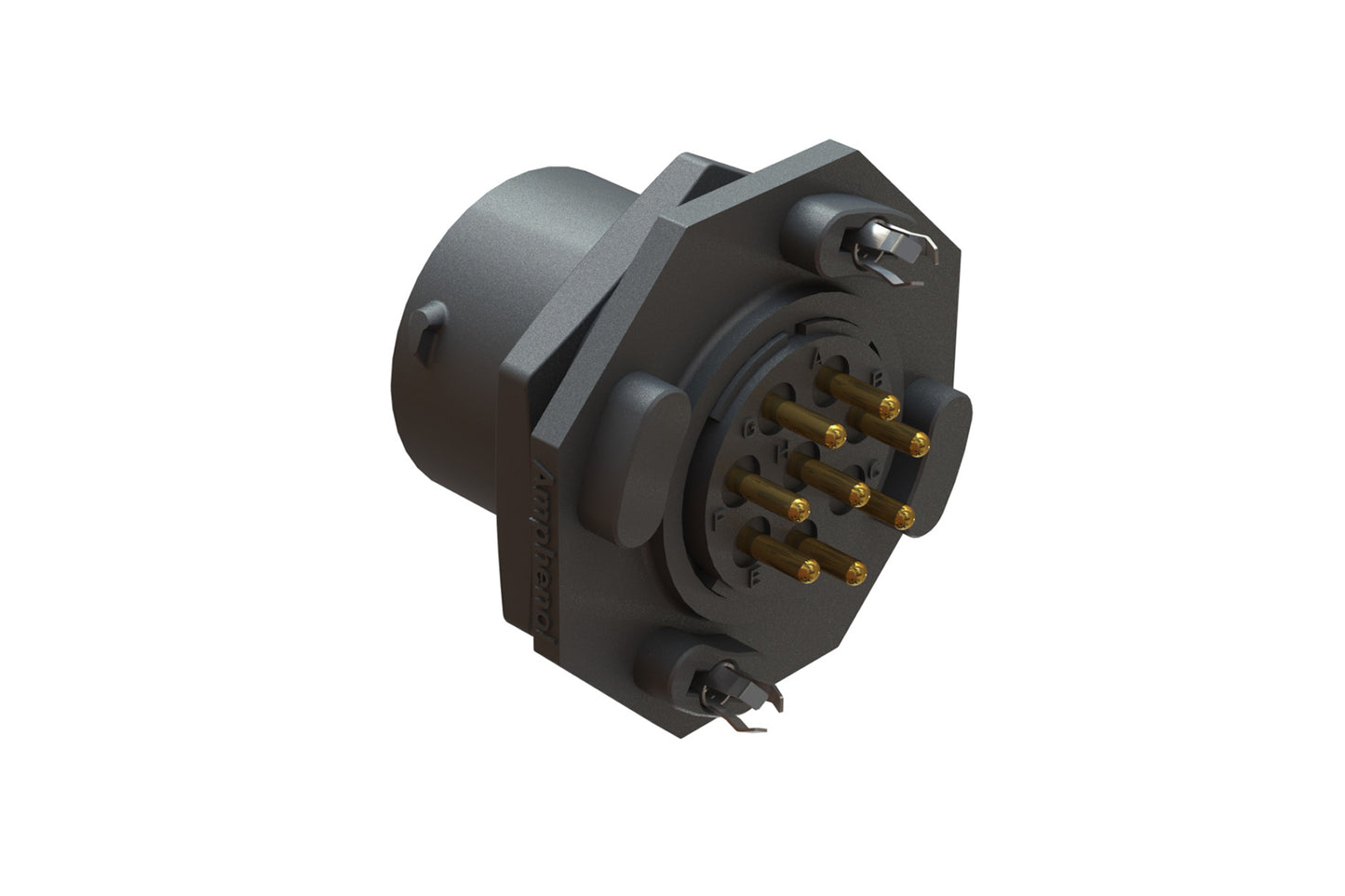 RTS714ND12S0332 Receptacle, Jam Nut, PCB Mounted, 12 Position, Female, Shell Size 14, Silicone Seal with Boardlock. Comparable part no. UTS714D12S32