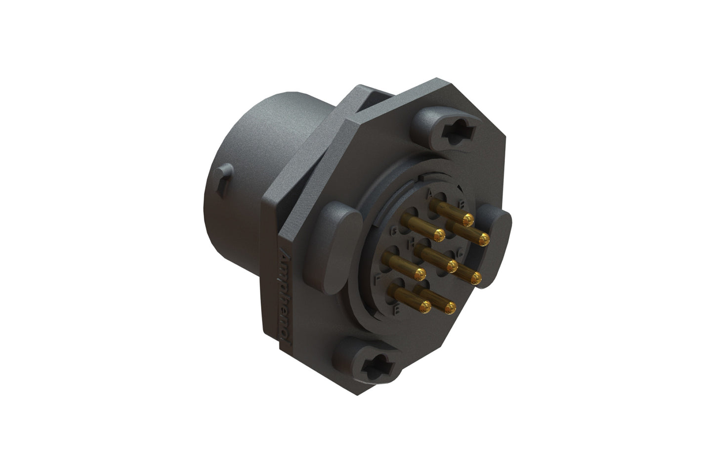 RTS714ND8S03 Receptacle, Jam Nut, PCB Mounted, 8 Position, Female, Shell Size 14, with Silicone Seal