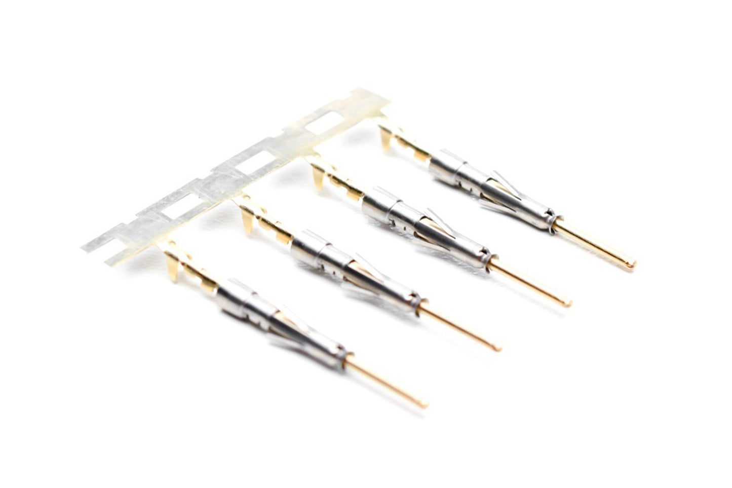 SP28W2G30 Pin Contact, Stamped, Size 20, Gold 30µ" over Nickel, Wire Range .05-.08mm², 30-28 AWG, with 3 Tangs