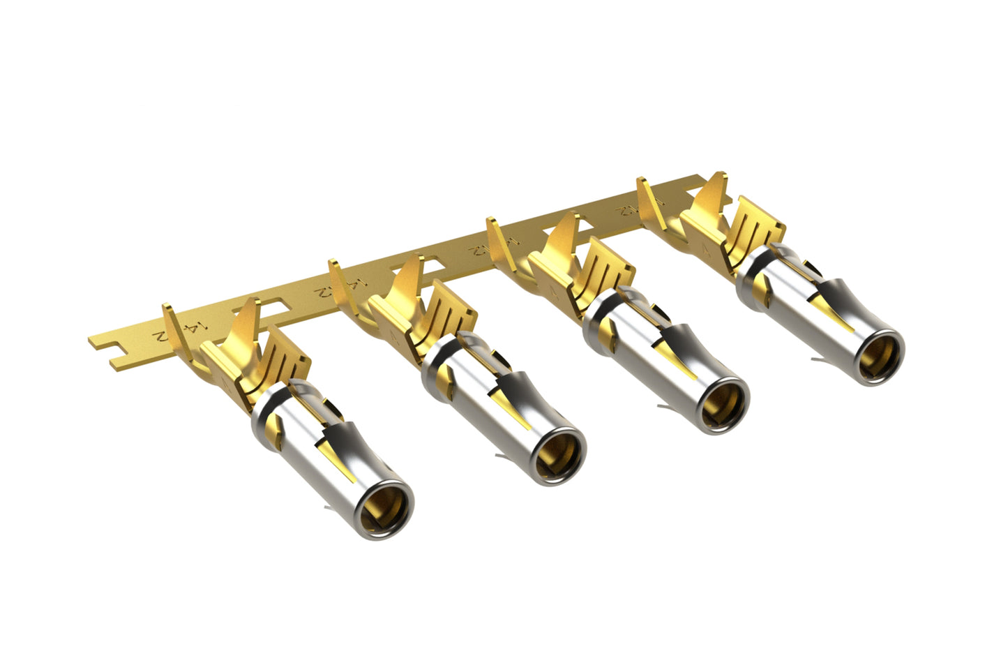 SS12A1F Socket contact, Stamped, gold flash over nickel, Size 2.5mm, Wire Range 14-12 AWG. Reel of 1,000